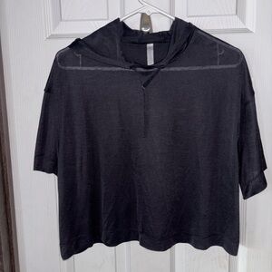 Athleta Charcoal Short Sleeve Top